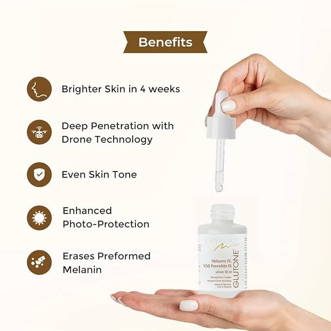 Glutone Melazero 1% X50 Purewhite 1% Serum 30ml - 1strips.com