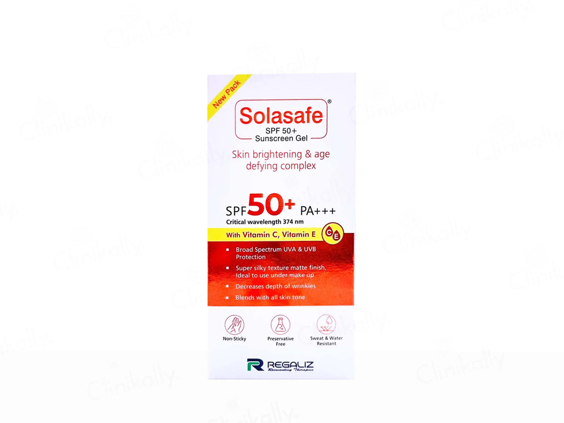 Solasafe SPF 50+ Silicon Sunscreen Gel 50gm - 1strips.com