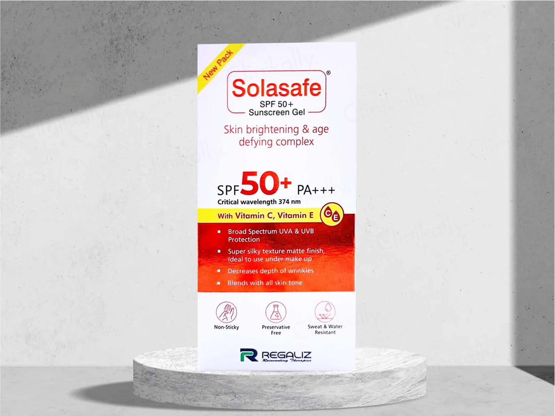 Solasafe SPF 50+ Silicon Sunscreen Gel 50gm - 1strips.com