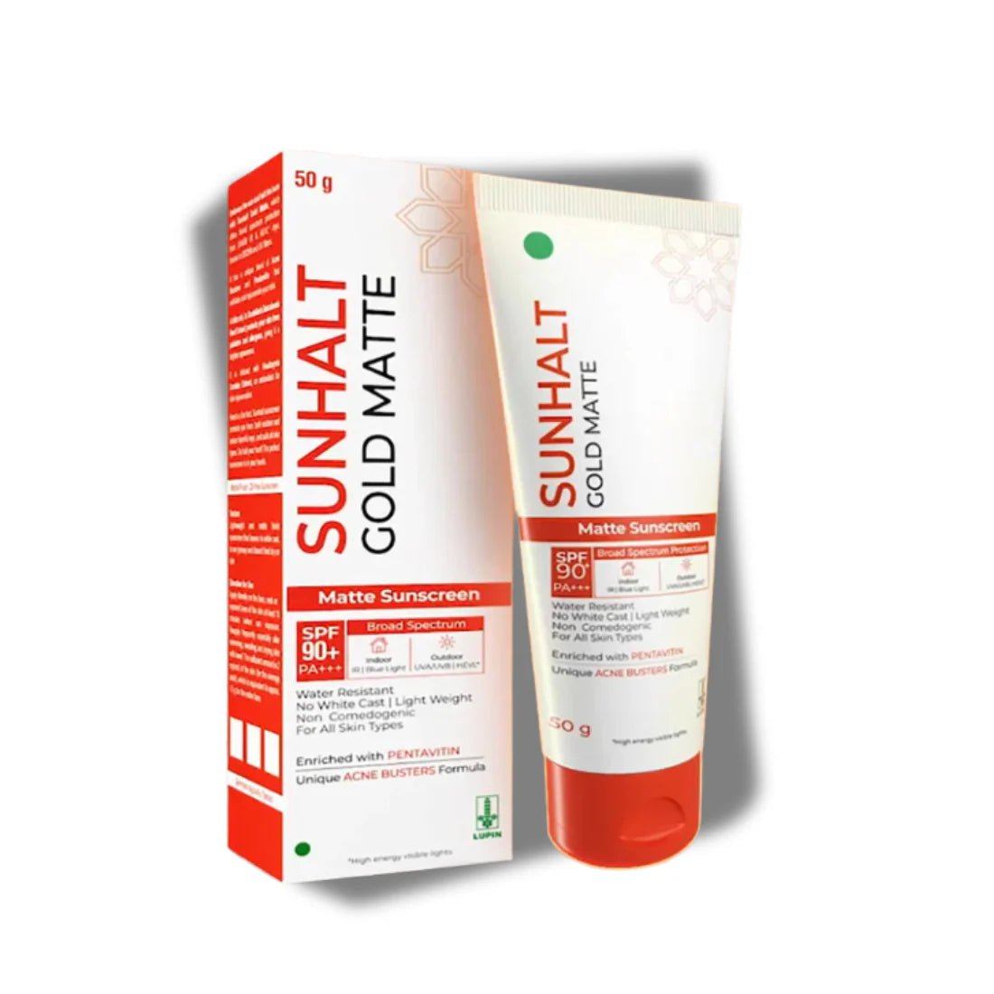 Sunhalt Gold Matte Sunscreen SPF 90 PA++ 50g - 1strips.com