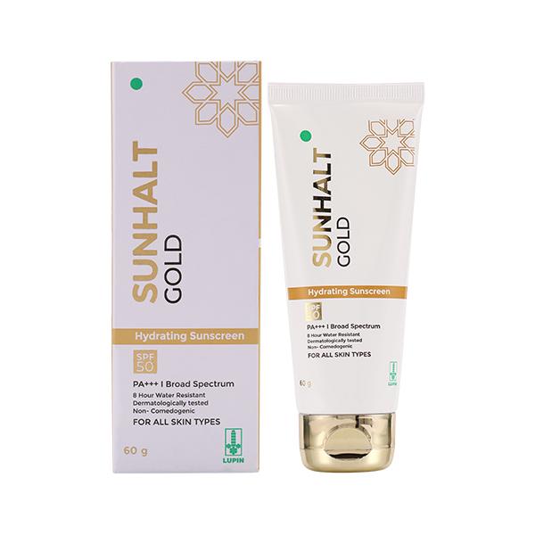 SUNHALT GOLD SPF 50 PA+++ HYDRATING Sunscreen 60g - 1strips.com