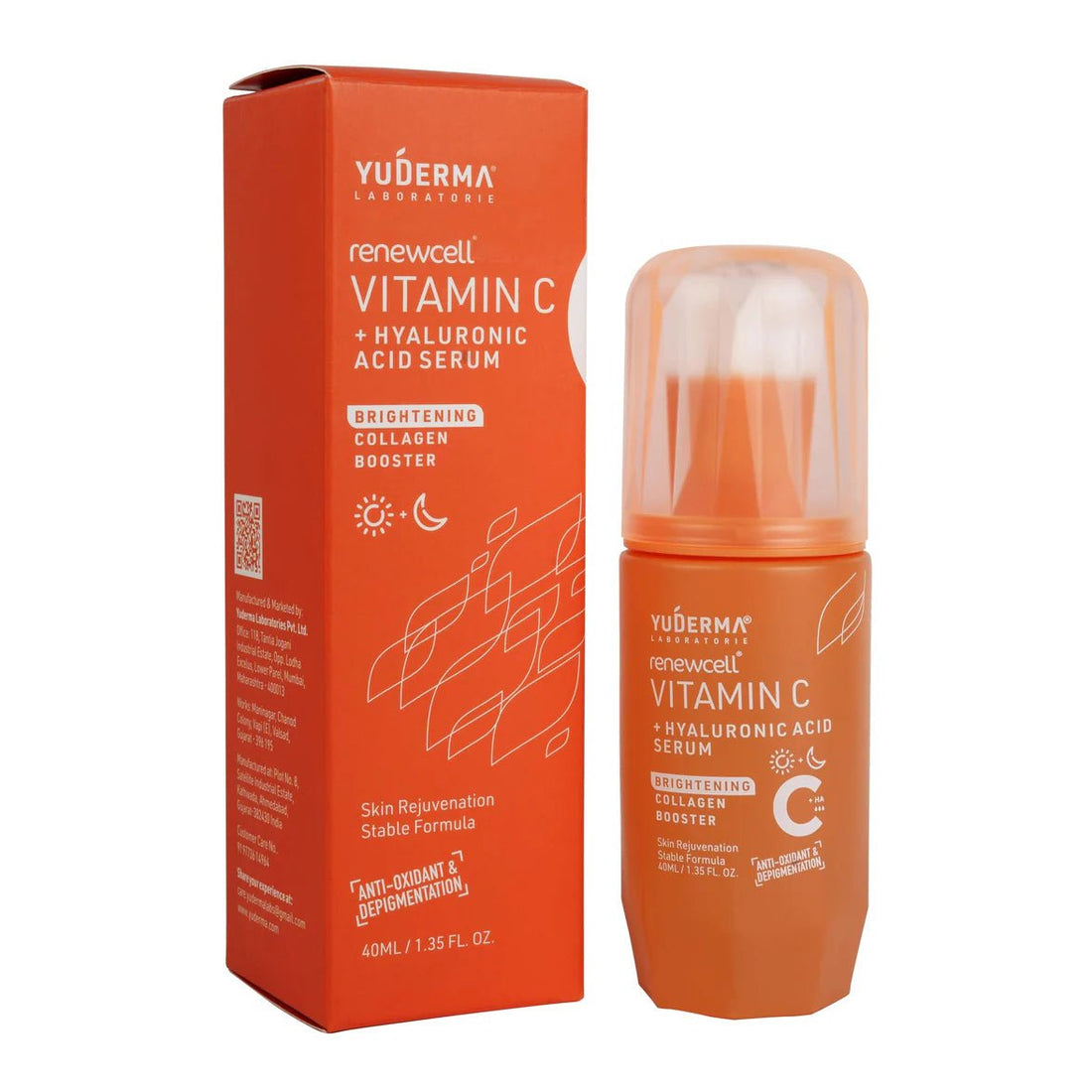 Yuderma Renewcell Vitamin - C + Hyaluronic Acid Serum | 40ml - 1strips.com